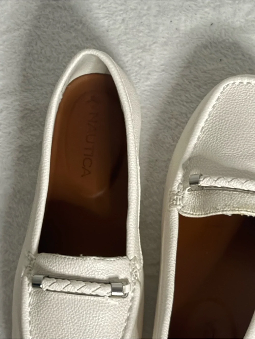 Women’s Size 7 Nautica White Slip-On Loafers